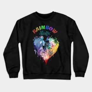 PRIDE Month Rainbow Magic Wizard Pride Heart Crewneck Sweatshirt